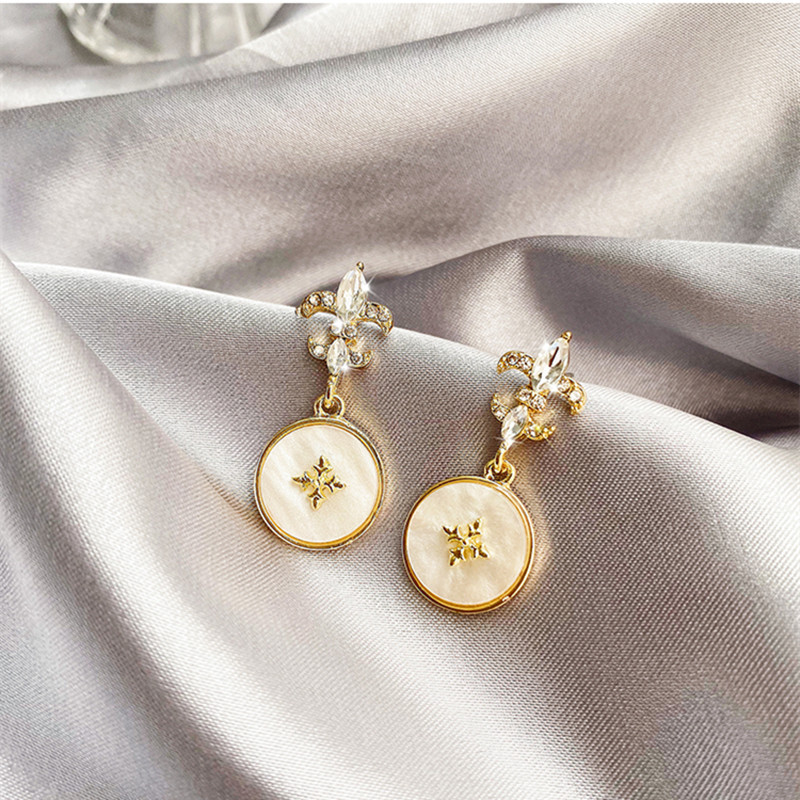 韩国S925银针小清新耳环百搭气质心形珍珠耳饰个性防过敏耳钉批发