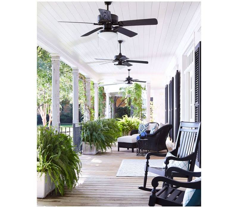 Quorum 1435259924 Estate Patio Outdoor Ceiling Fan, Galvanized