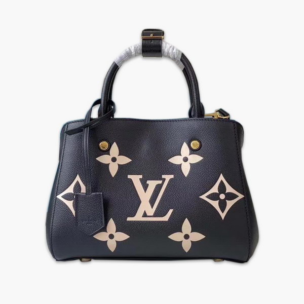 【原版皮】路易威登/LV Montaigne BB手袋，将Monogram图案先印染后压印于粒面皮革，与挺括线条相辅相成，有立体感的造型与精巧的内部设计，款号：M41053