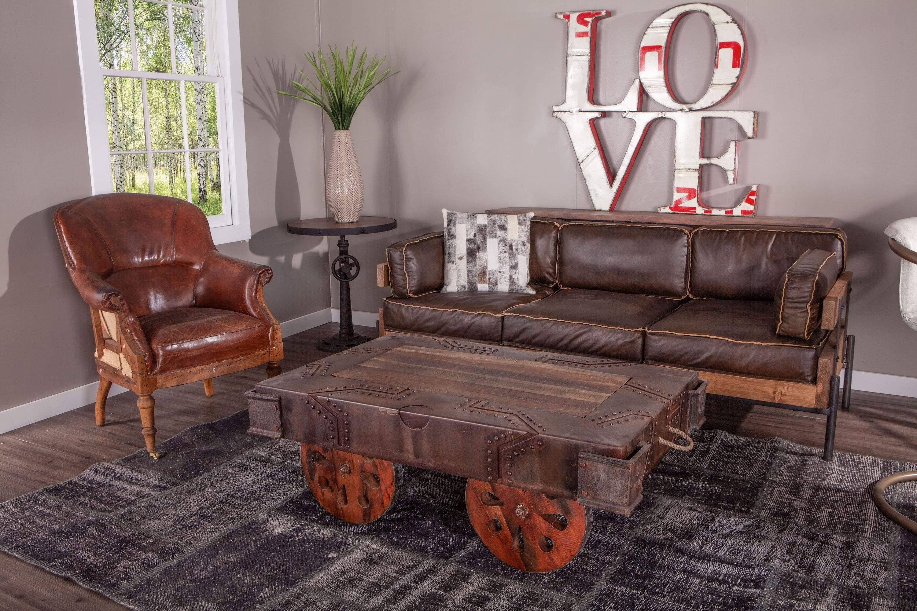 World Interiors Artezia 25 inch Round Adjustable Side Table