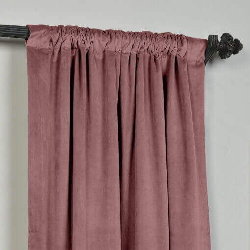 Velvet Curtain Drape Panel 3 Inch Rod Pocket with Blackout Lined Birkin