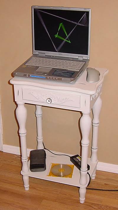 Carved White Side Table