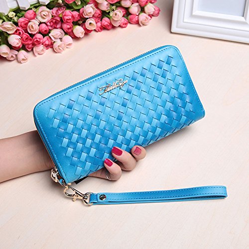 Aitbags Classic Soft Women Leather Wristlet Women's Wallet Zippered Around Purse
