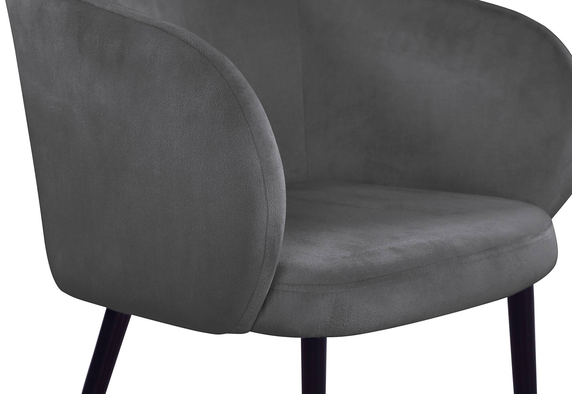 Meridian Furniture Louise Grey Velvet Dining Chair