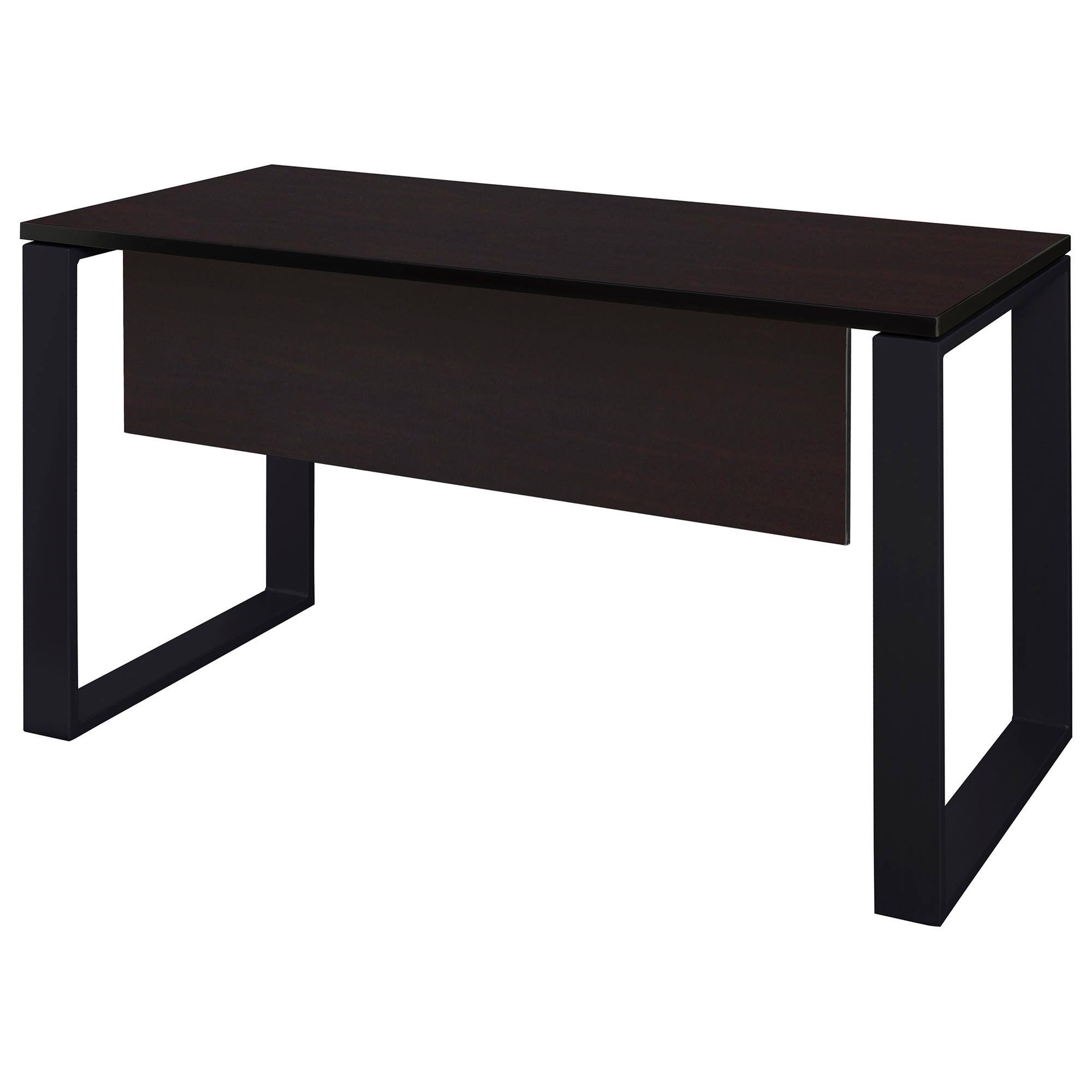 Regency Structure 42x22 x 24x22 Training Table with Modesty Panel- Mocha Walnut/Black