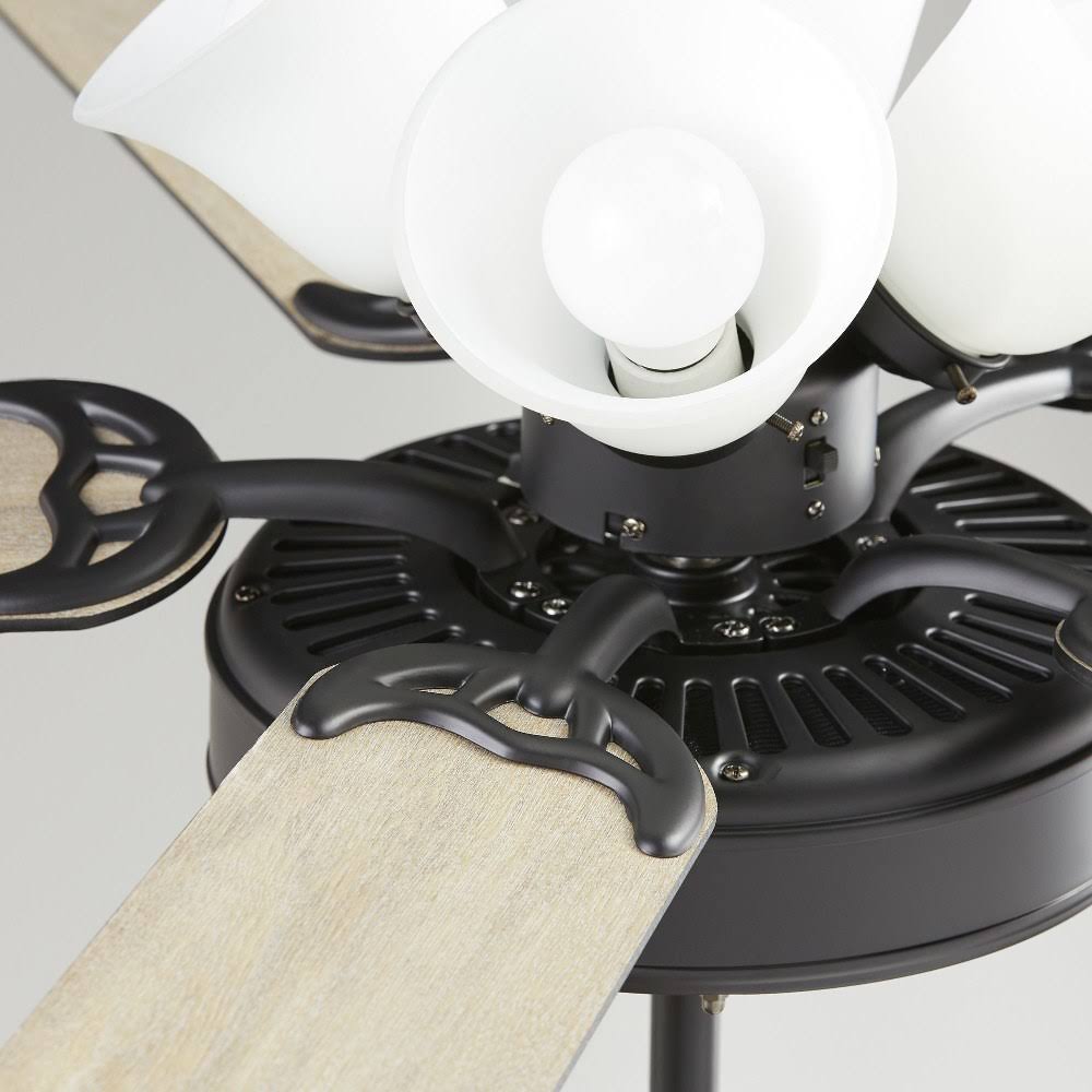 Quorum Capri IX 4 Ceiling Fan, Toasted Sienna/Amber Scavo - 7525-344