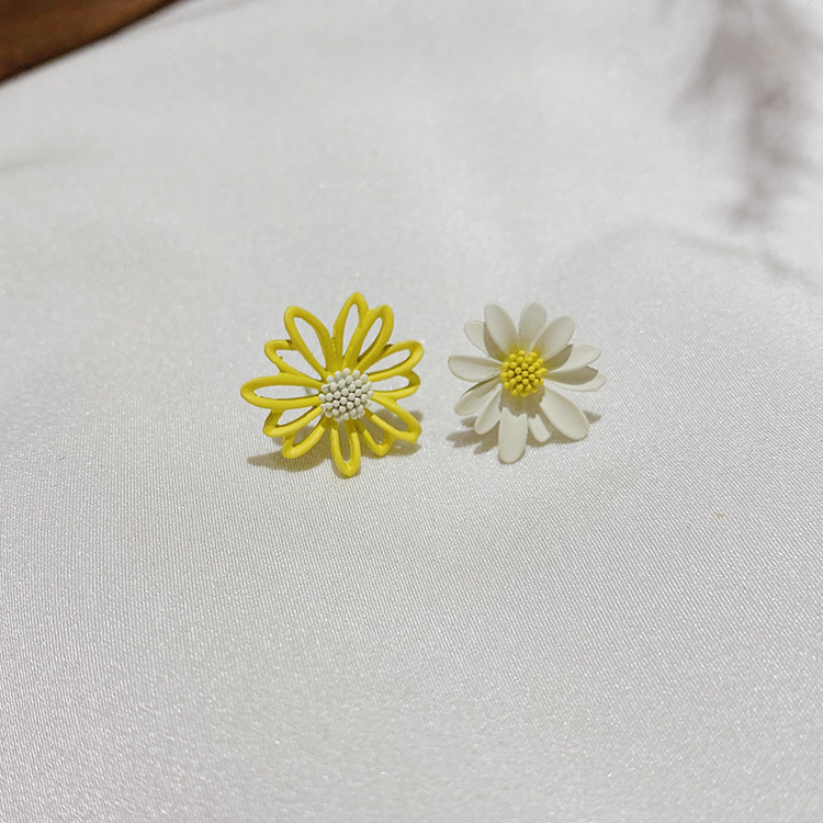 韩国S925银针小清新耳环百搭气质心形珍珠耳饰个性防过敏耳钉批发