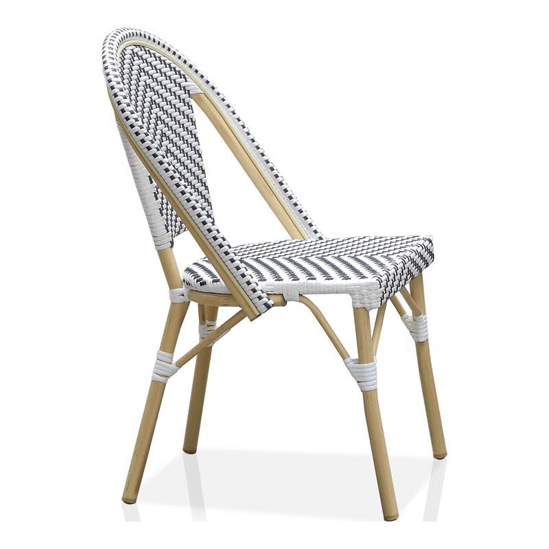 Furniture of America Devey Metal Patio 3-Piece 32x22 Table and Chair Set in Black - IDFBK1848-32-3P