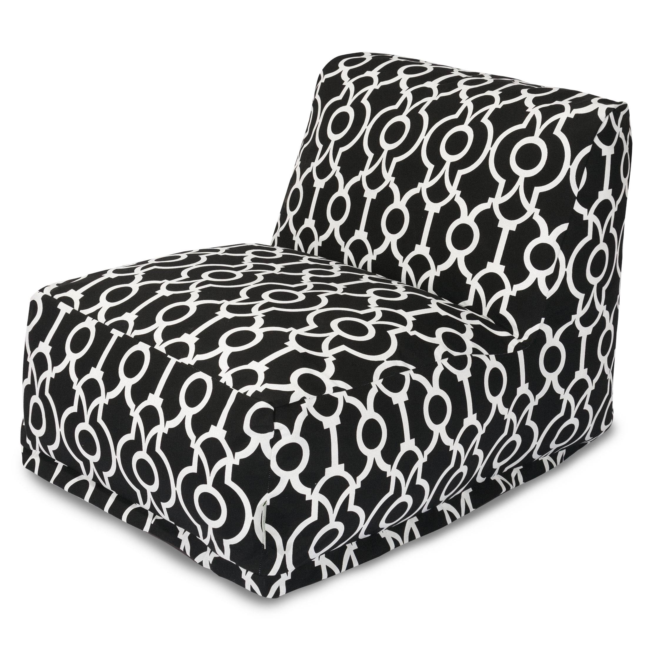 Majestic Home Goods Athens Black Bean Bag Lounger Chair