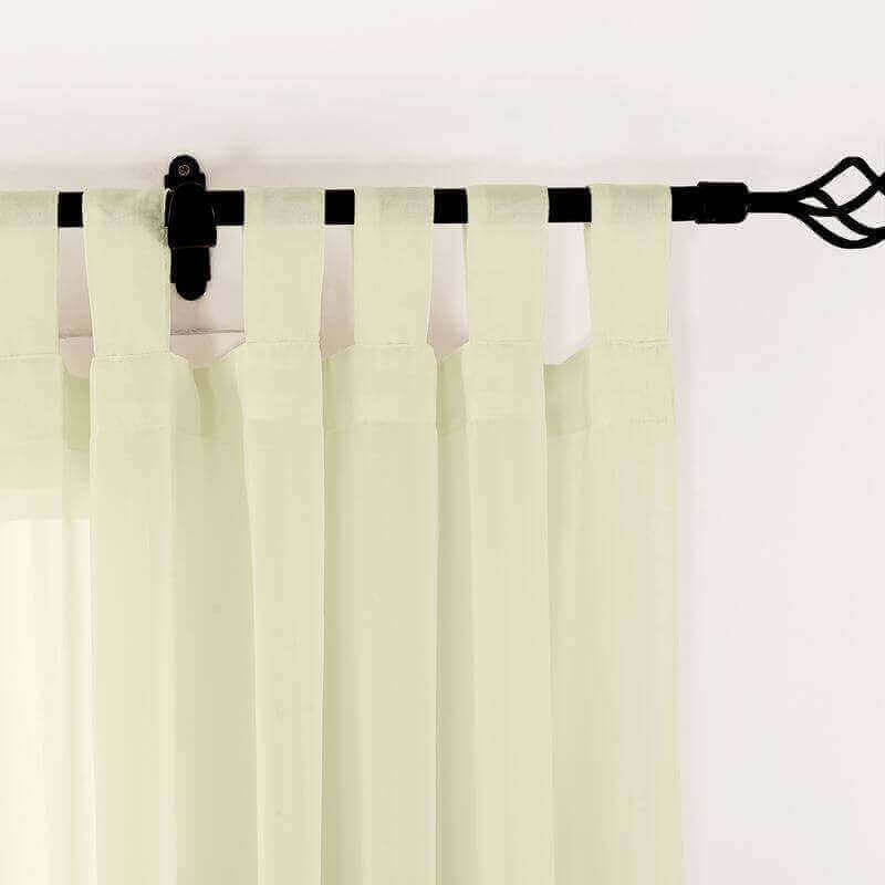 Tab Top Indoor Outdoor Sheer Curtain Wide Opulent Voile Drape SCANDINA