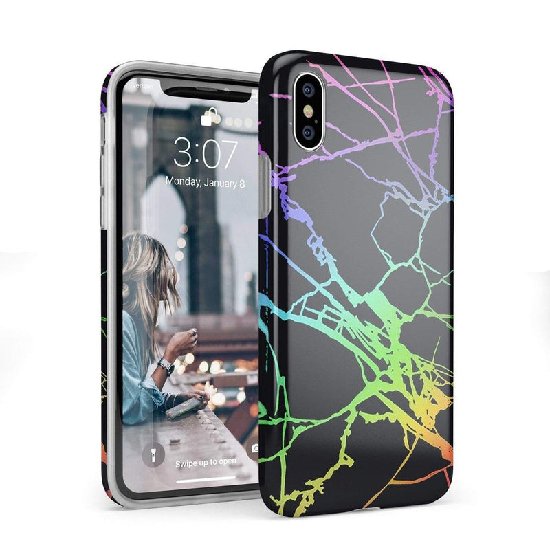 Cool Black Marble Holo Case