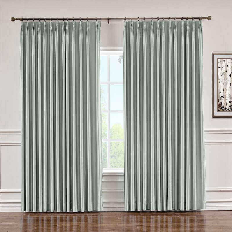 CUSTOM Lao Hang Zhou Light Grey Polyester Cotton Thermal Insulated Curtain