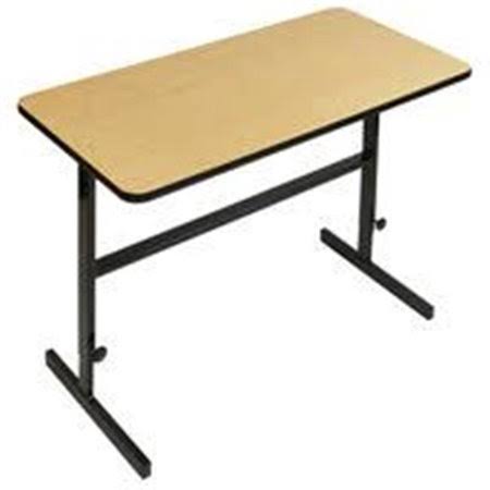 Correll CS2448-16 24 x 48 in. Keyboard Height Top Computer Training Tables - Fusion Maple