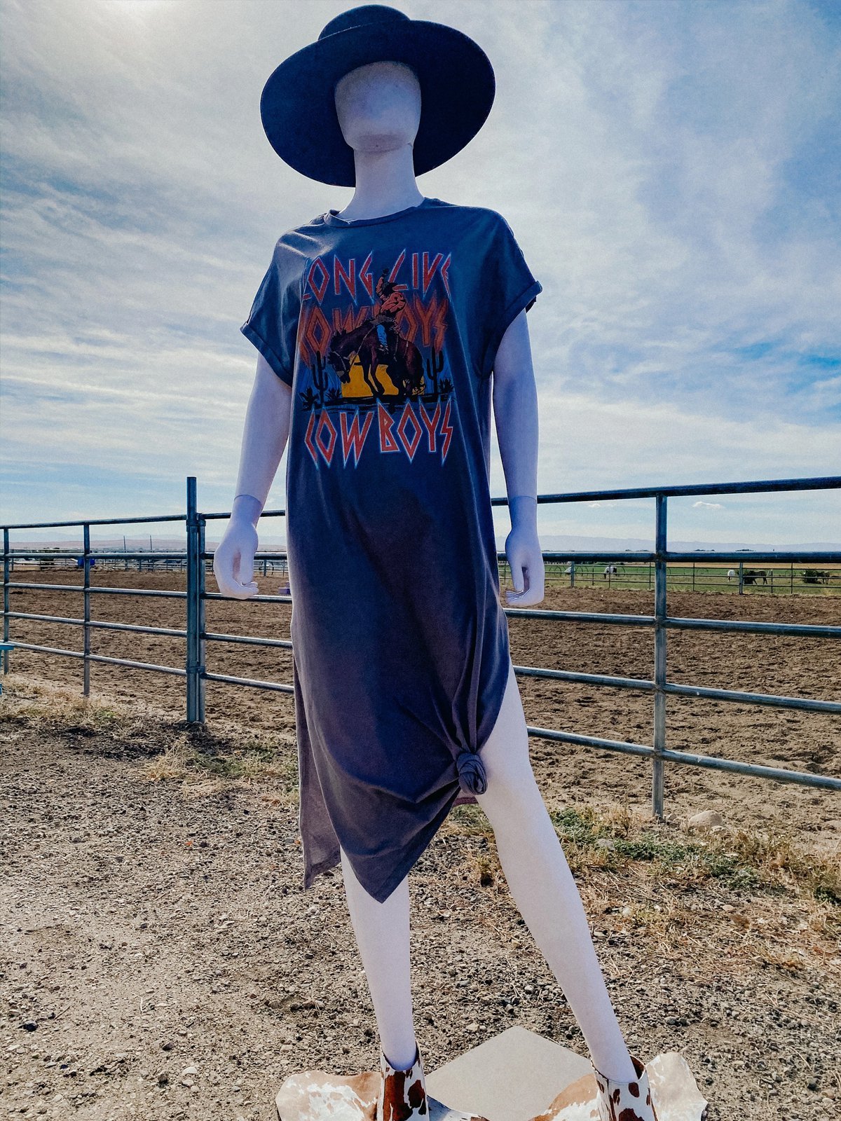 Cotton-Blend Short Sleeve Dresses