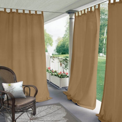 Tab Top Blackout Outdoor Curtain Edoardo