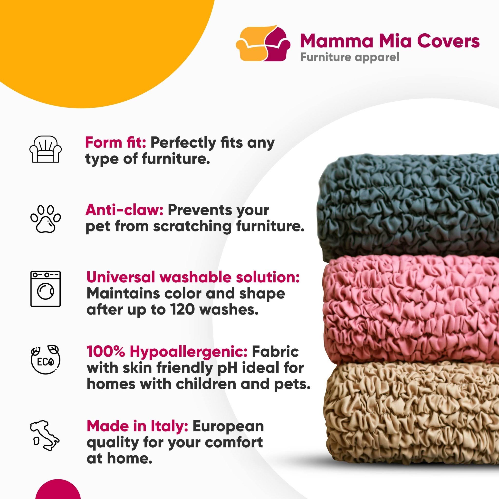 Recliner Chair Slipcover, Velvet Collection Vanilla